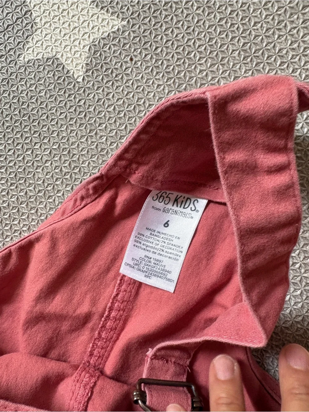 Garanimals Rose Pink Embroidered Pocket Overall Dress